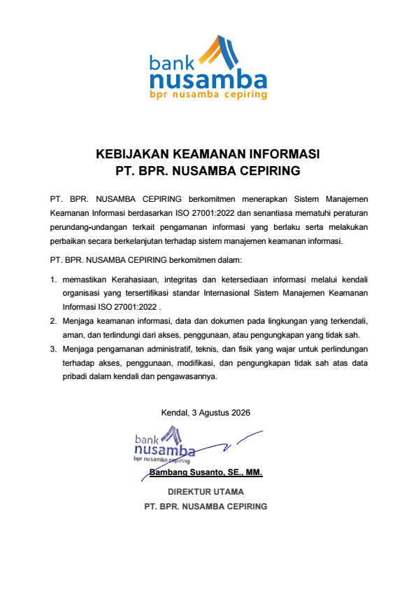 Kebijakan Keamanan Informasi