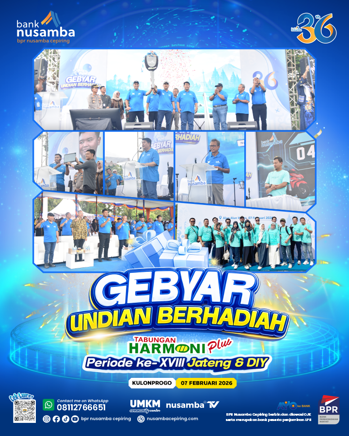 Gebyar Undian Berhadiah Tabungan Harmoni Plus Periode XVIII Jateng & DIY Meriah Digelar di Alun-Alun Wates