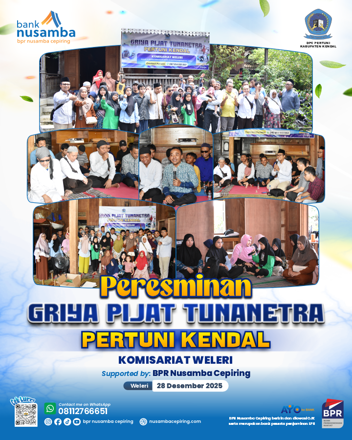 Griya Pijat Tunanetra PERTUNI Kendal Resmi Dibuka, Dorong Kemandirian Ekonomi Anggota