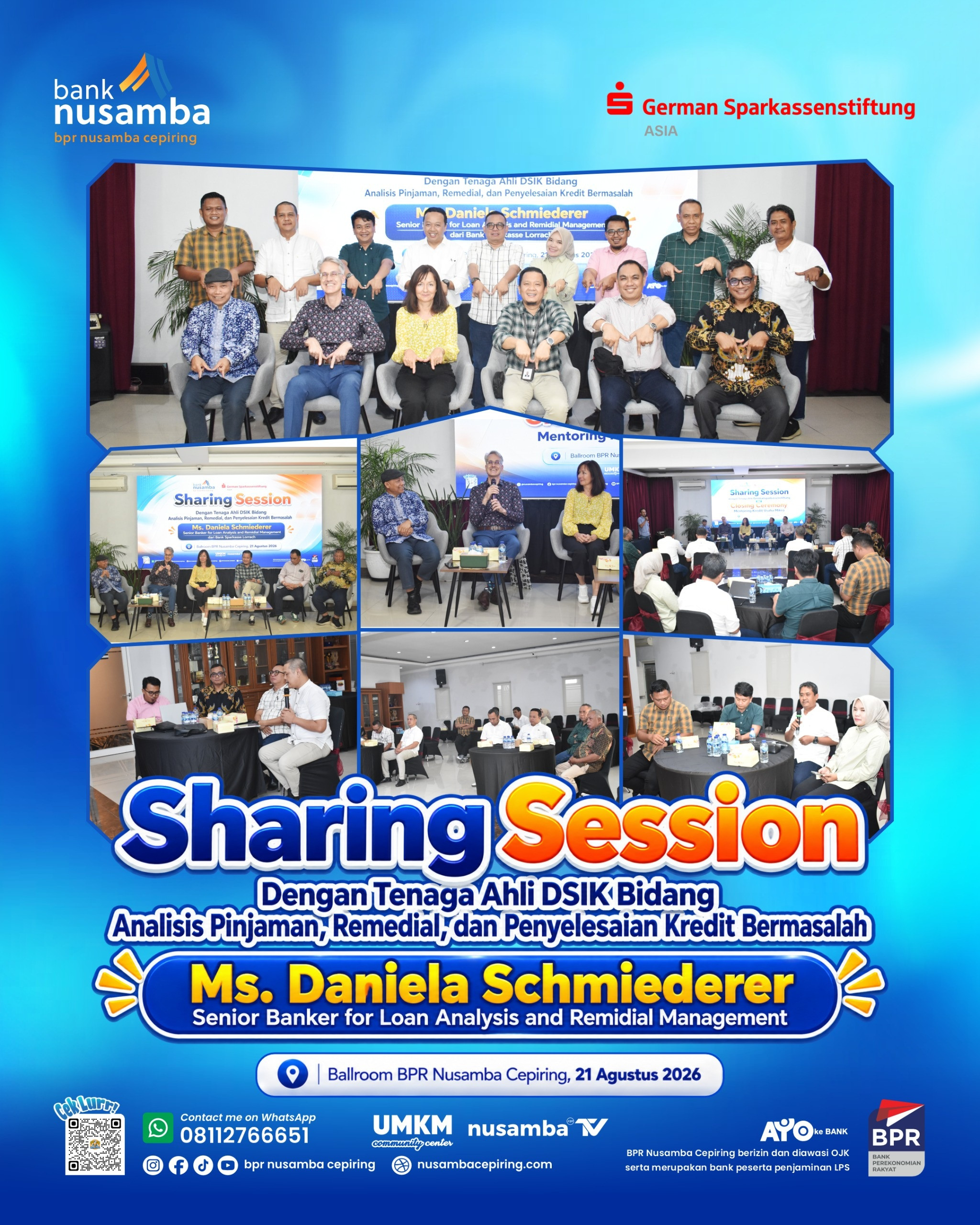 Tingkatkan Efektivitas Penanganan Kredit Bermasalah, Nusamba Cepiring Gelar Sharing Session Bersama Tenaga Ahli DSIK