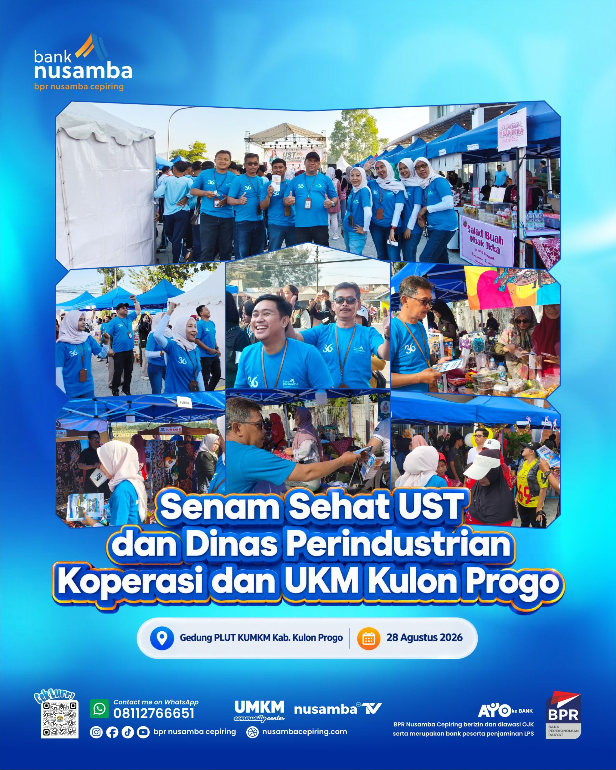 Senam Sehat UST dan Dinas Perindustrian Koperasi dan UKM Kulon Progo